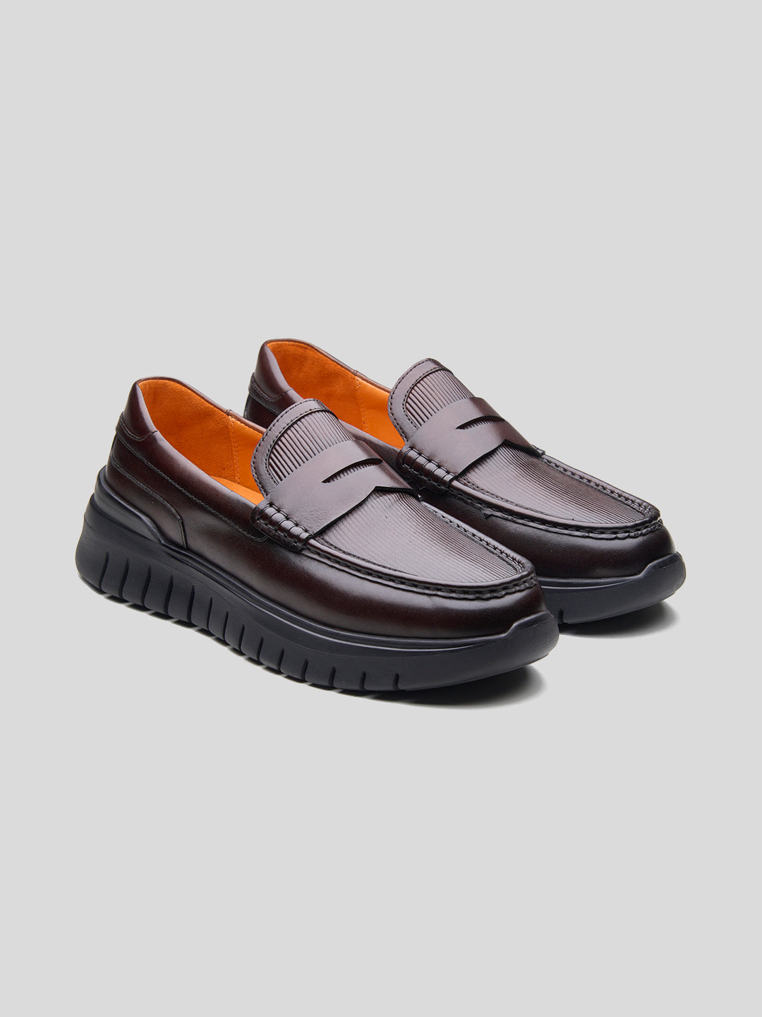 Carlo Leather Comfort Slip-on Shoes Brown