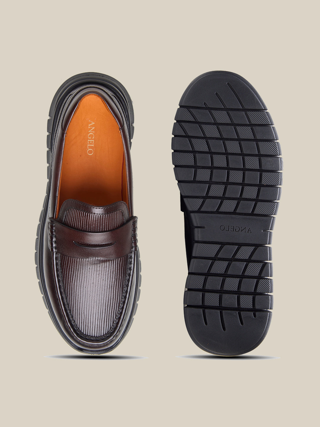 Andare Leather Comfort Slip-on Shoes Brown