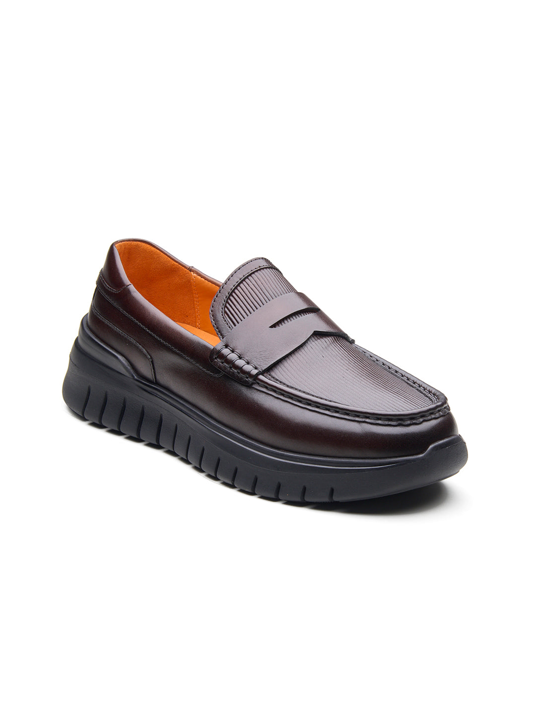 Carlo Leather Comfort Slip-on Shoes Brown