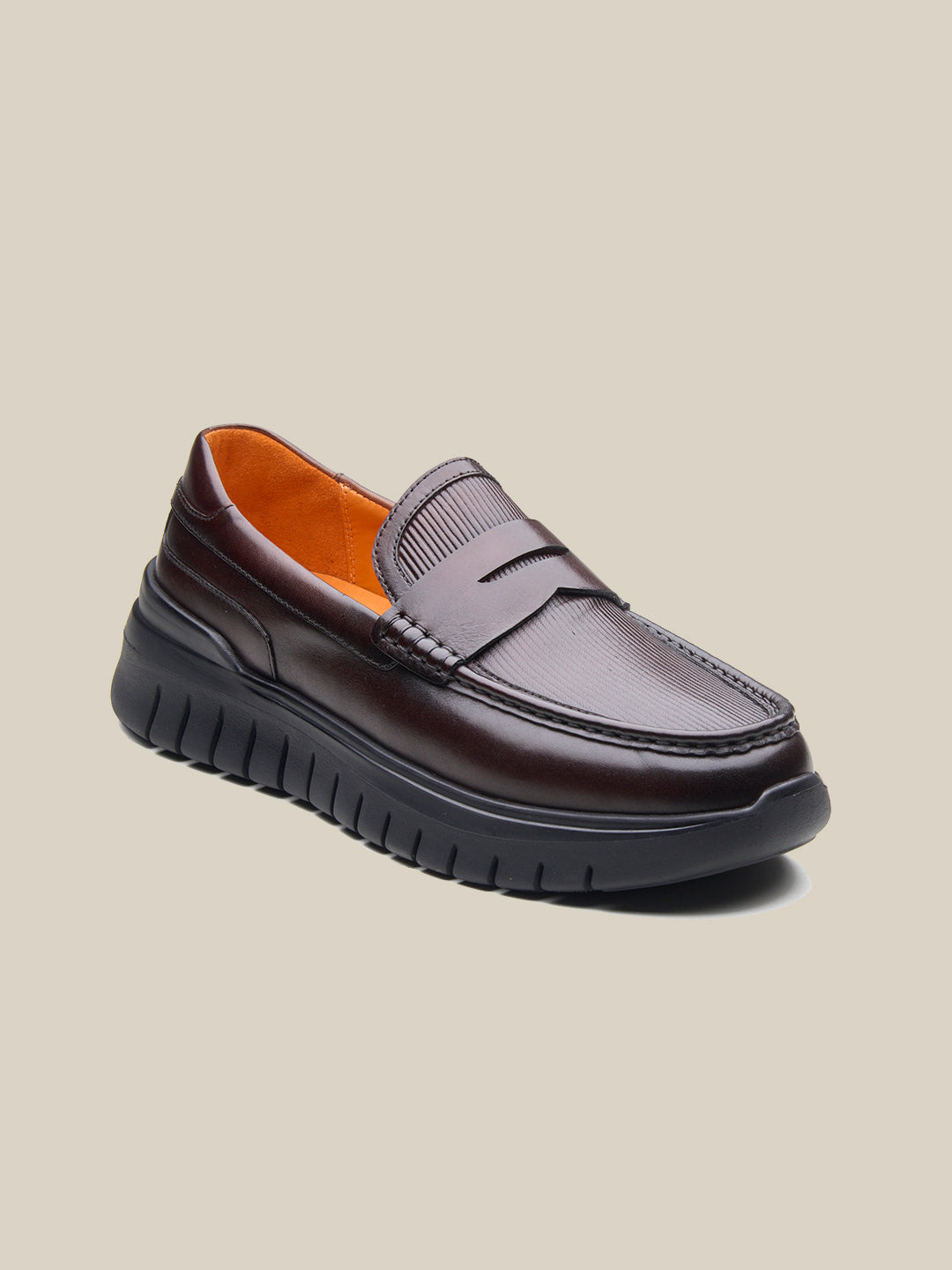 Andare Leather Comfort Slip-on Shoes Brown