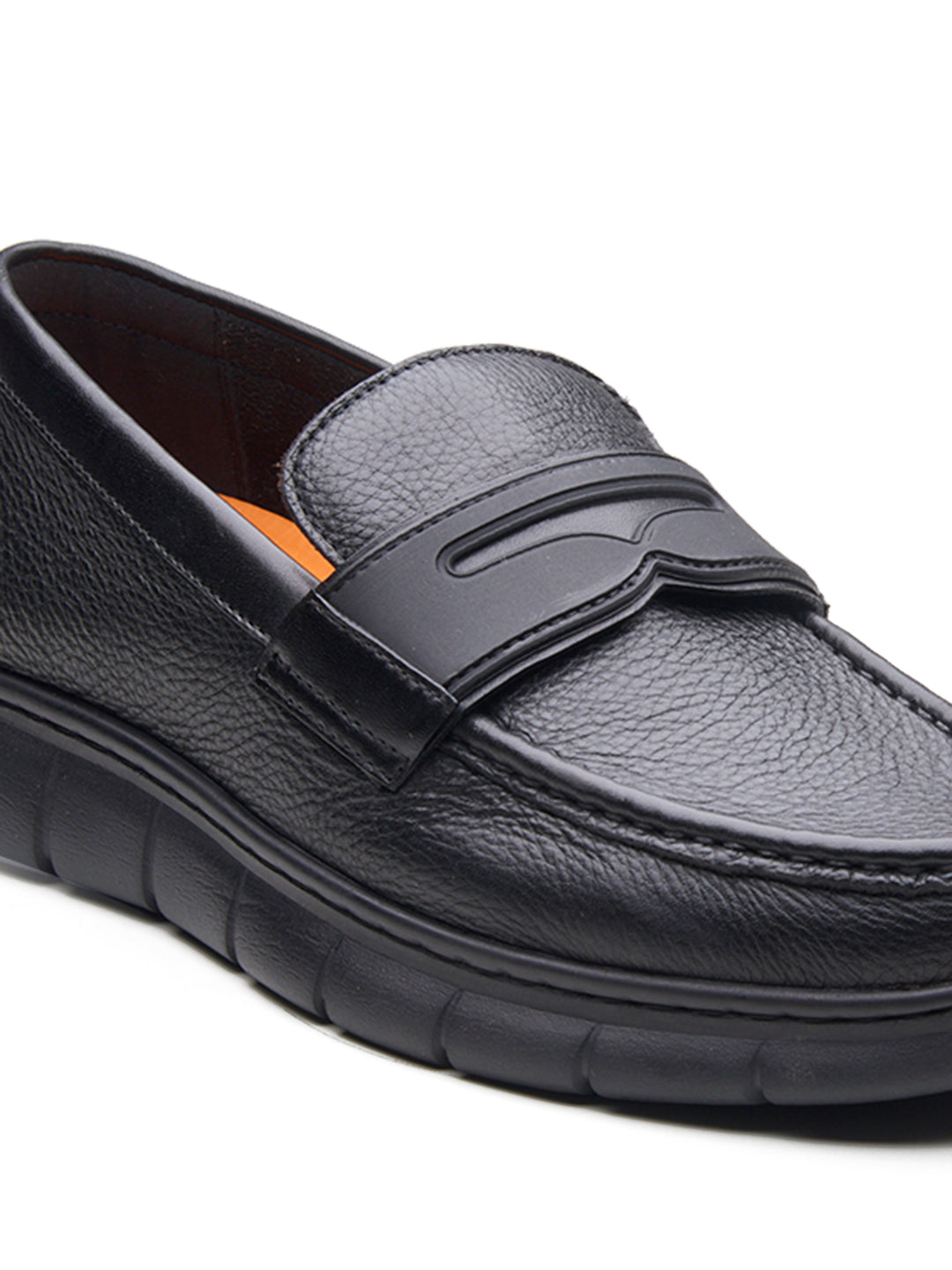 Benuto Leather Formal Slip-on Shoes Black