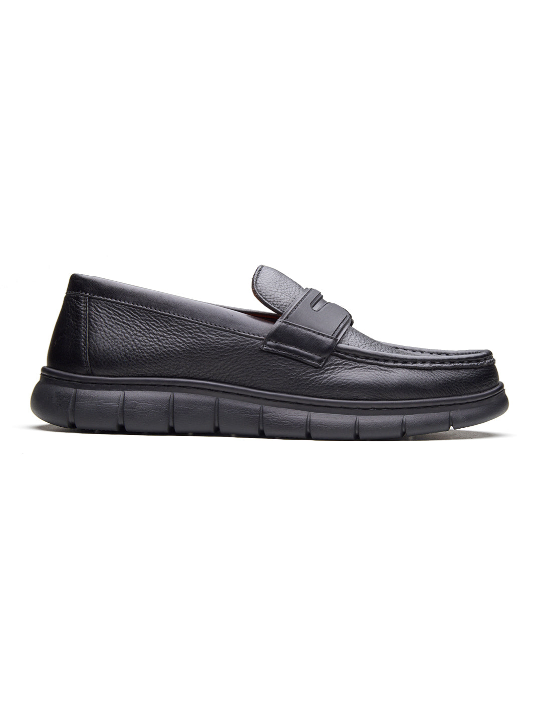 Benuto Leather Formal Slip-on Shoes Black