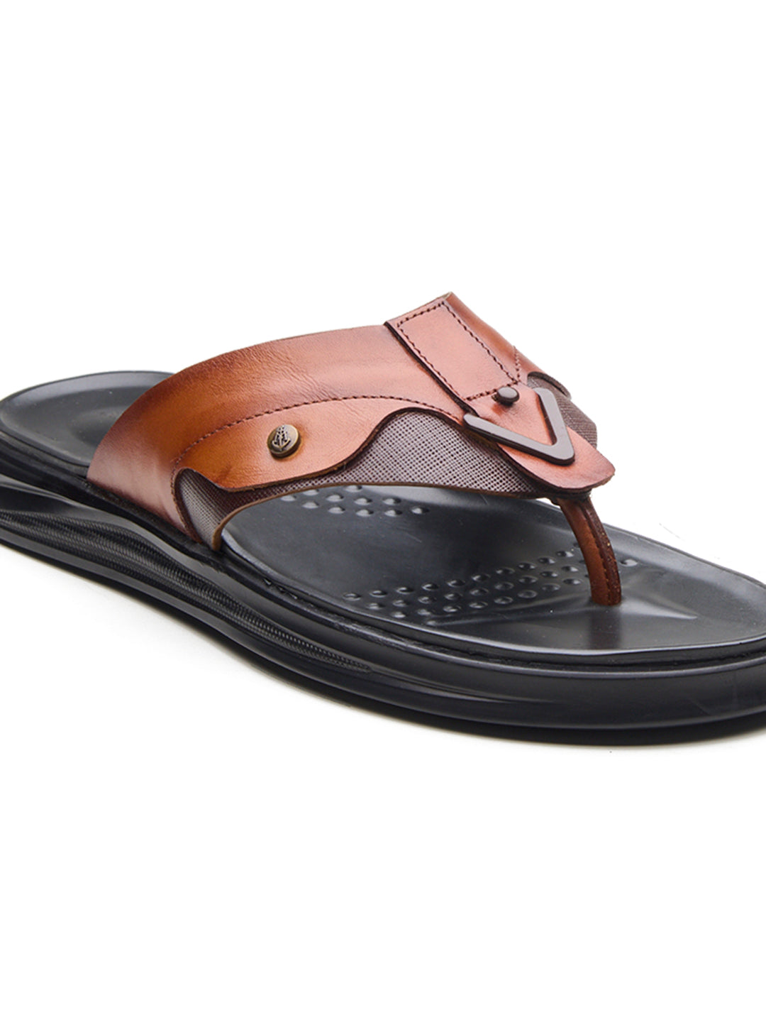 FAZIO Men's Premium Leather Sandals Tan