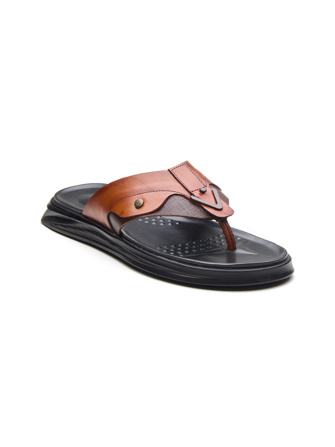 FAZIO Men's Premium Leather Sandals Tan