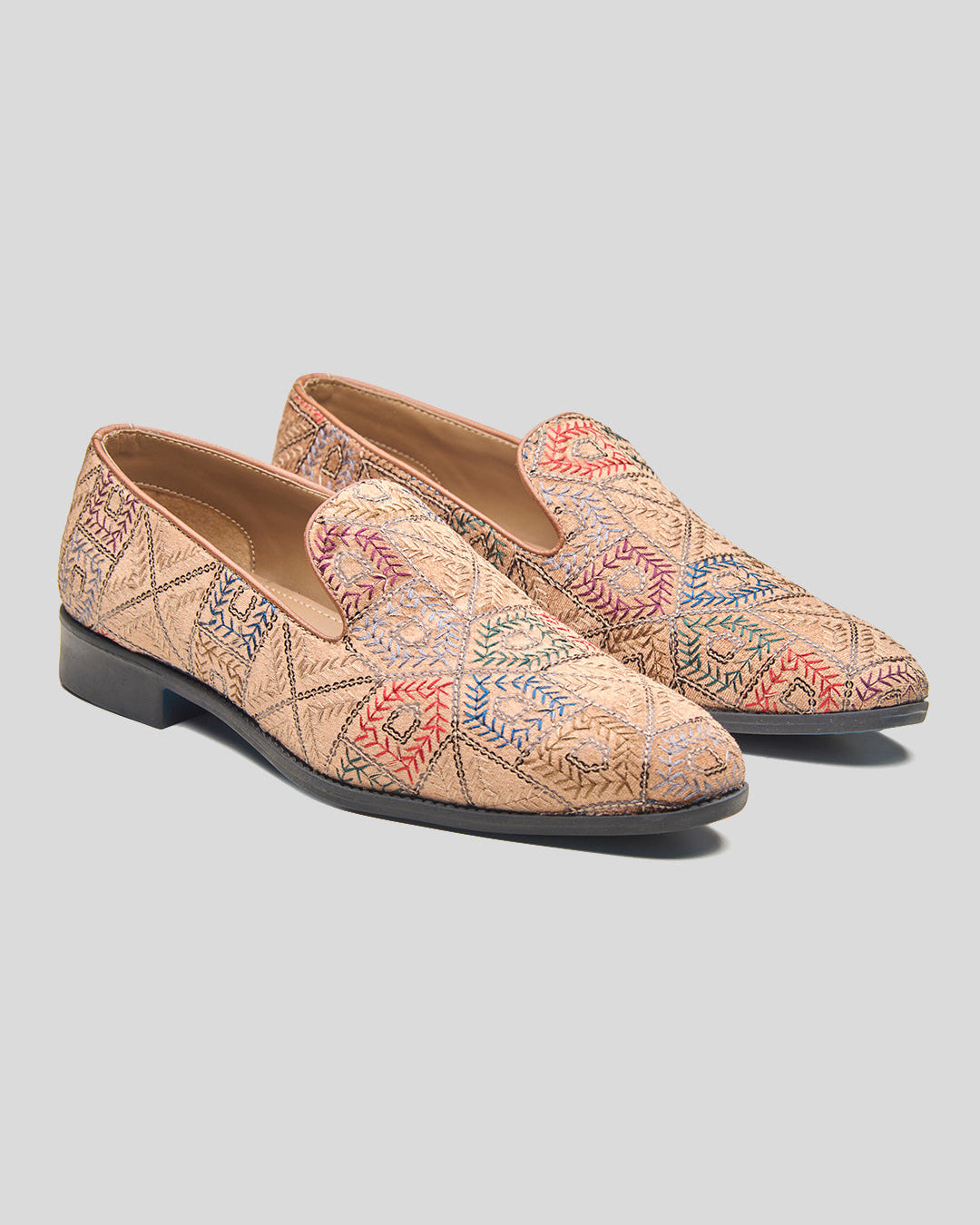 Pordenone Ethnic Slip Ons Multicolor