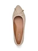 Michael Angelo's Elise Ballerinas For Women (Cream)