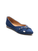 Michael Angelo's Denime Ballerinas For Women (Navy)