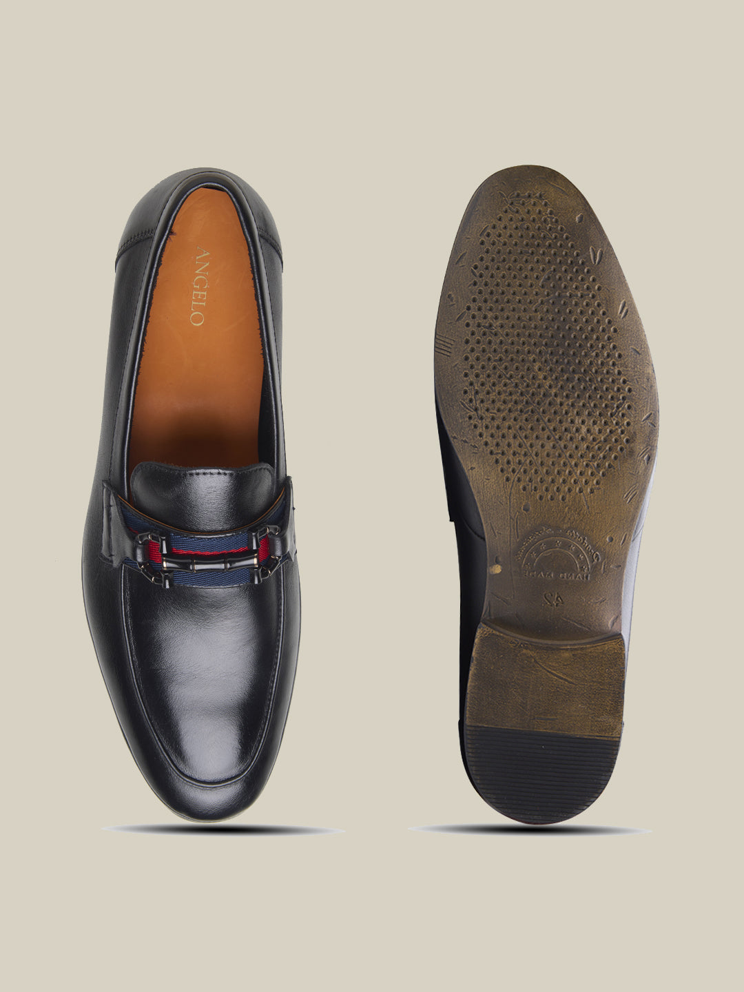 Karlo Leather Formals Shoes Black
