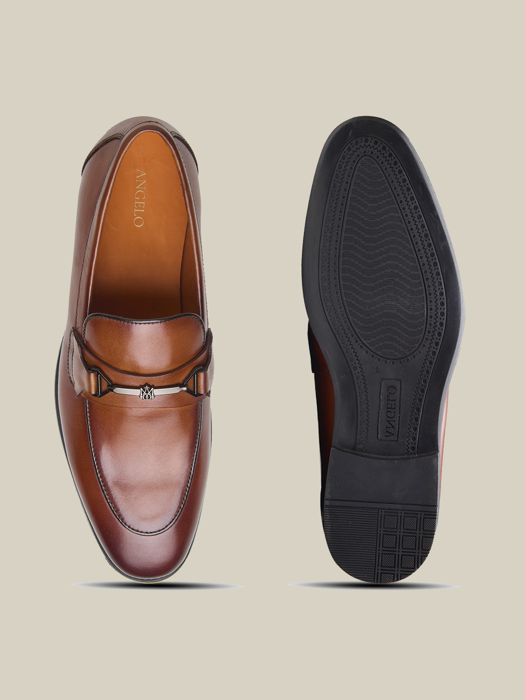 Nerio Leather Formals Shoes Tan