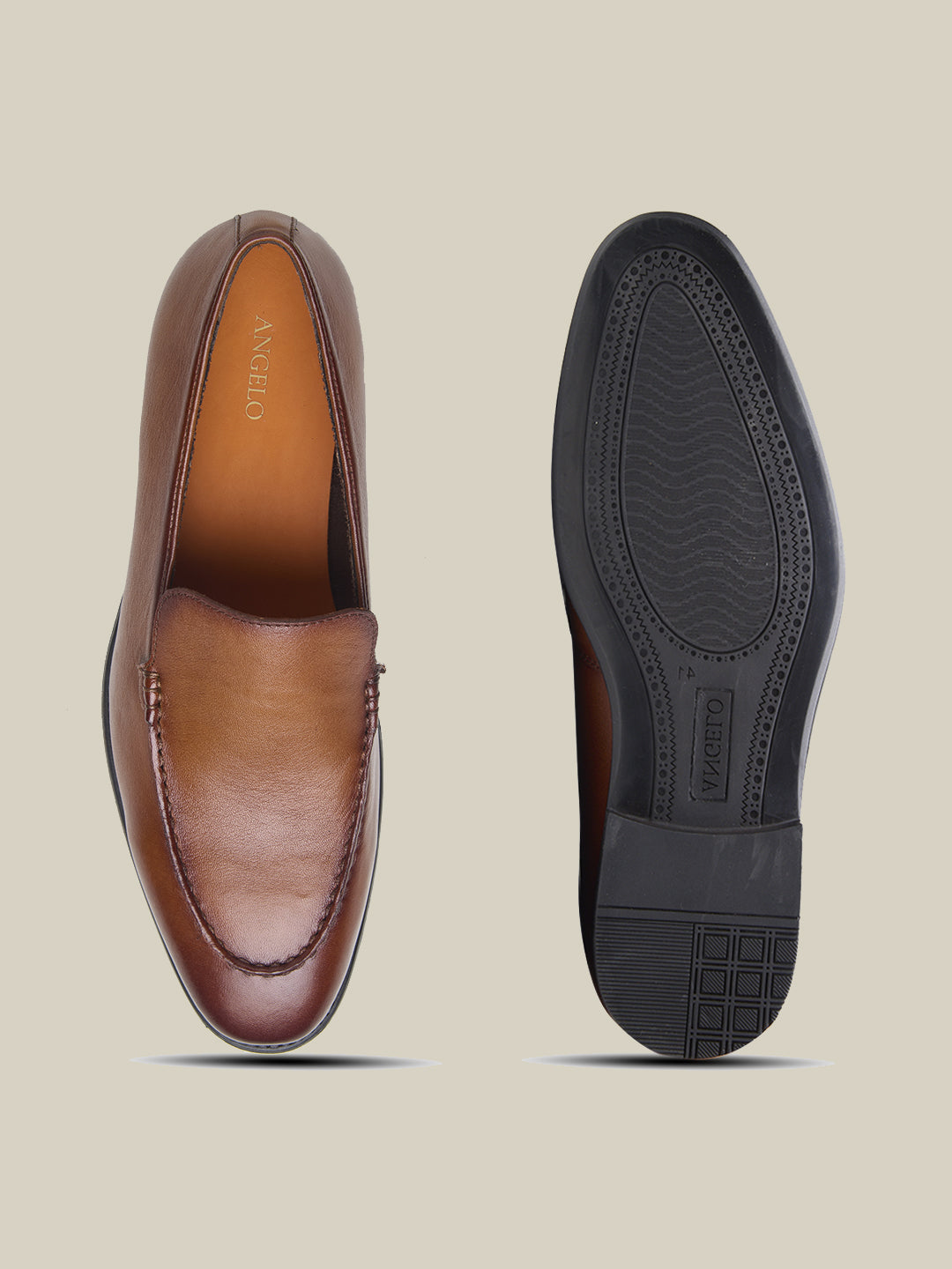 Natale Leather Formals Shoes Tan