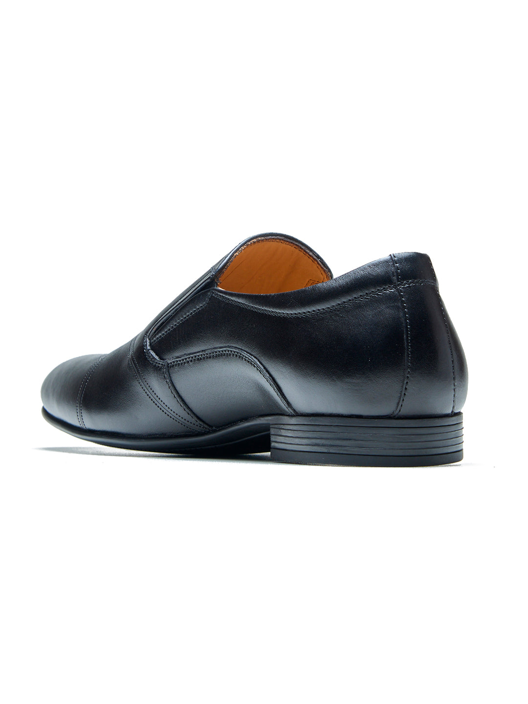 Leonardo Leather Formal Slip-on Shoes Black