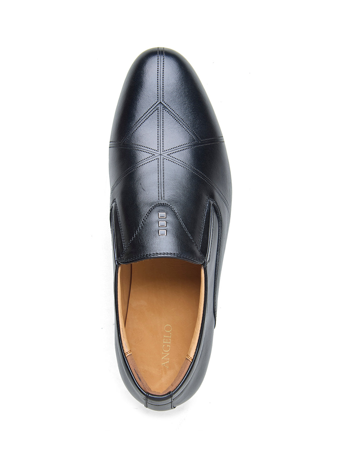 Leonardo Leather Formal Slip-on Shoes Black