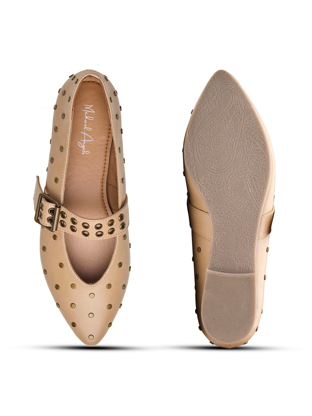 Cherie Mary Janes Beige