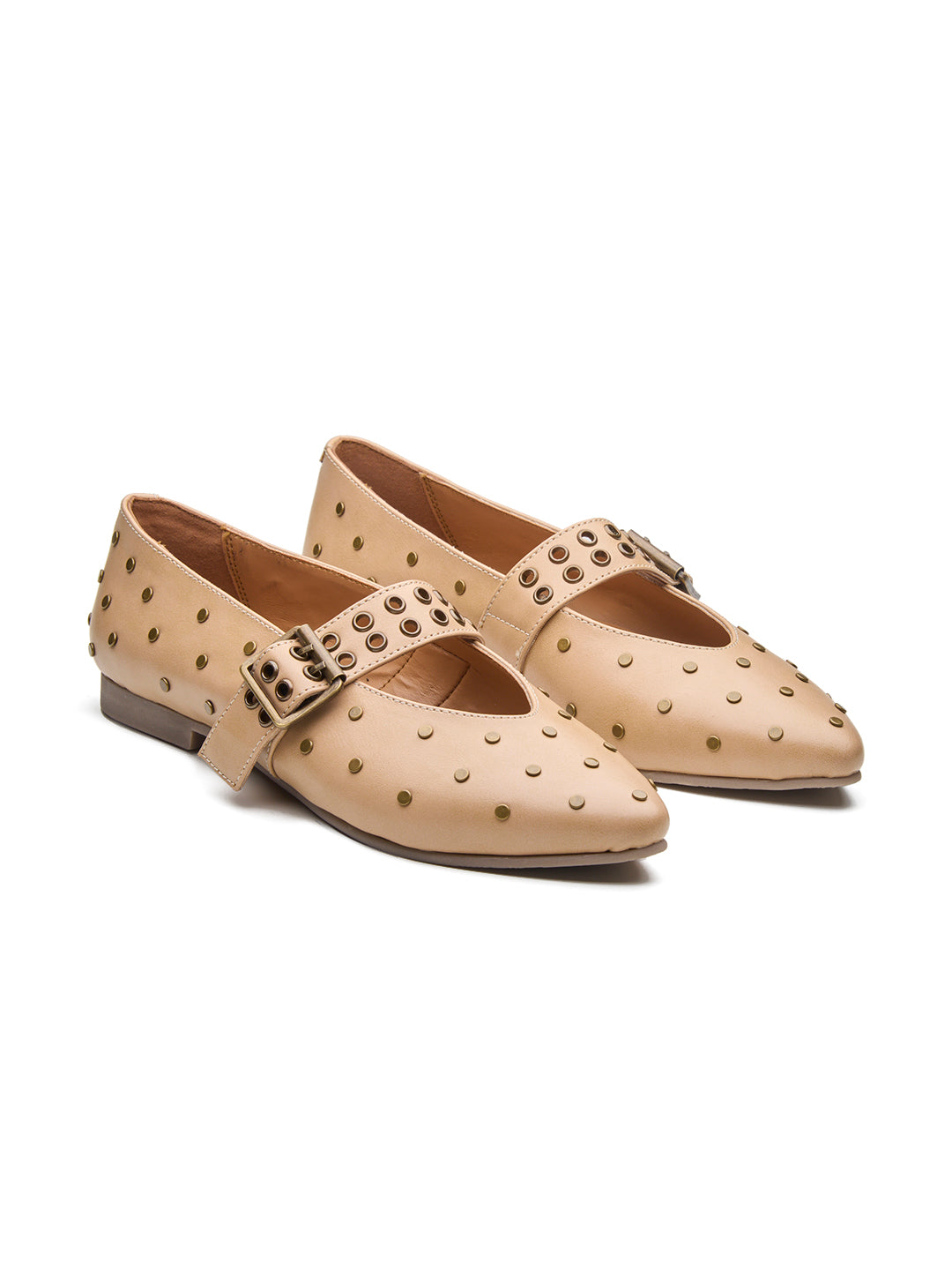 Cherie Mary Janes Beige