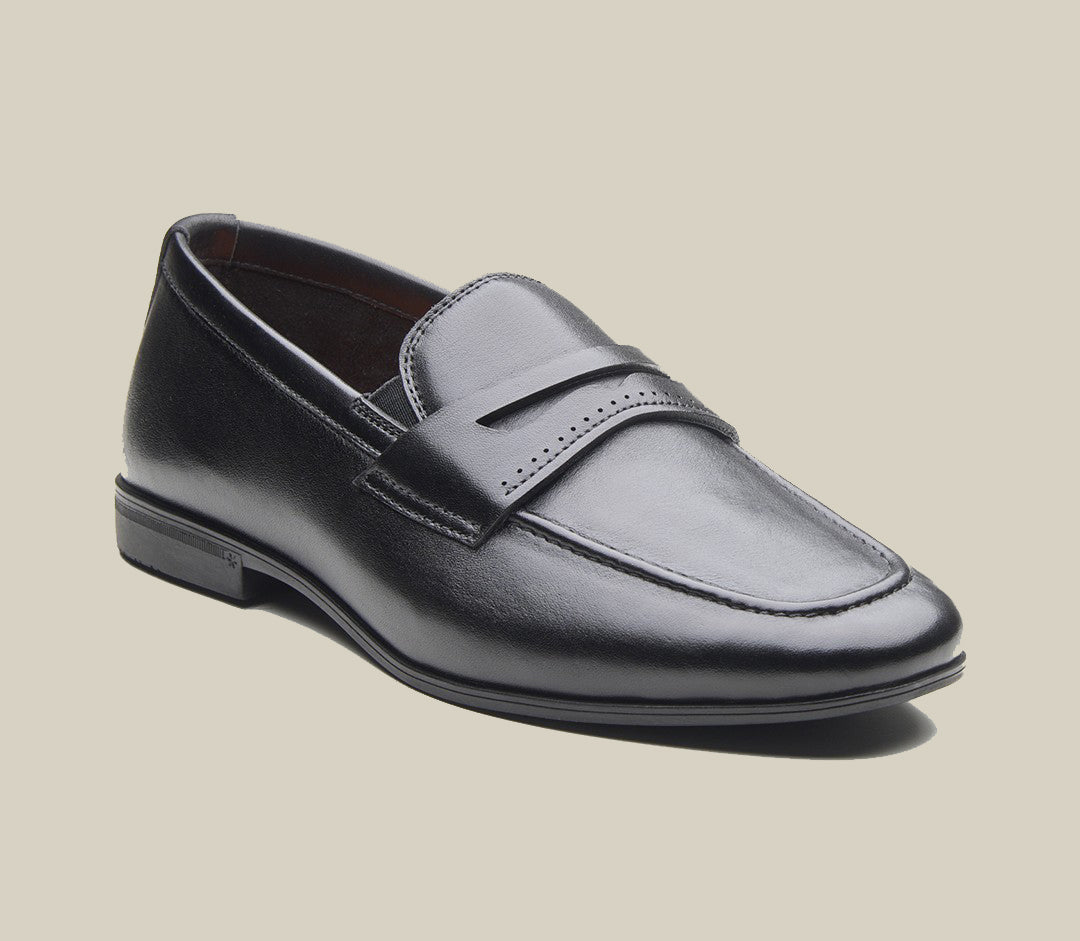 Filippo Leather Formal Slip-on Shoes Black