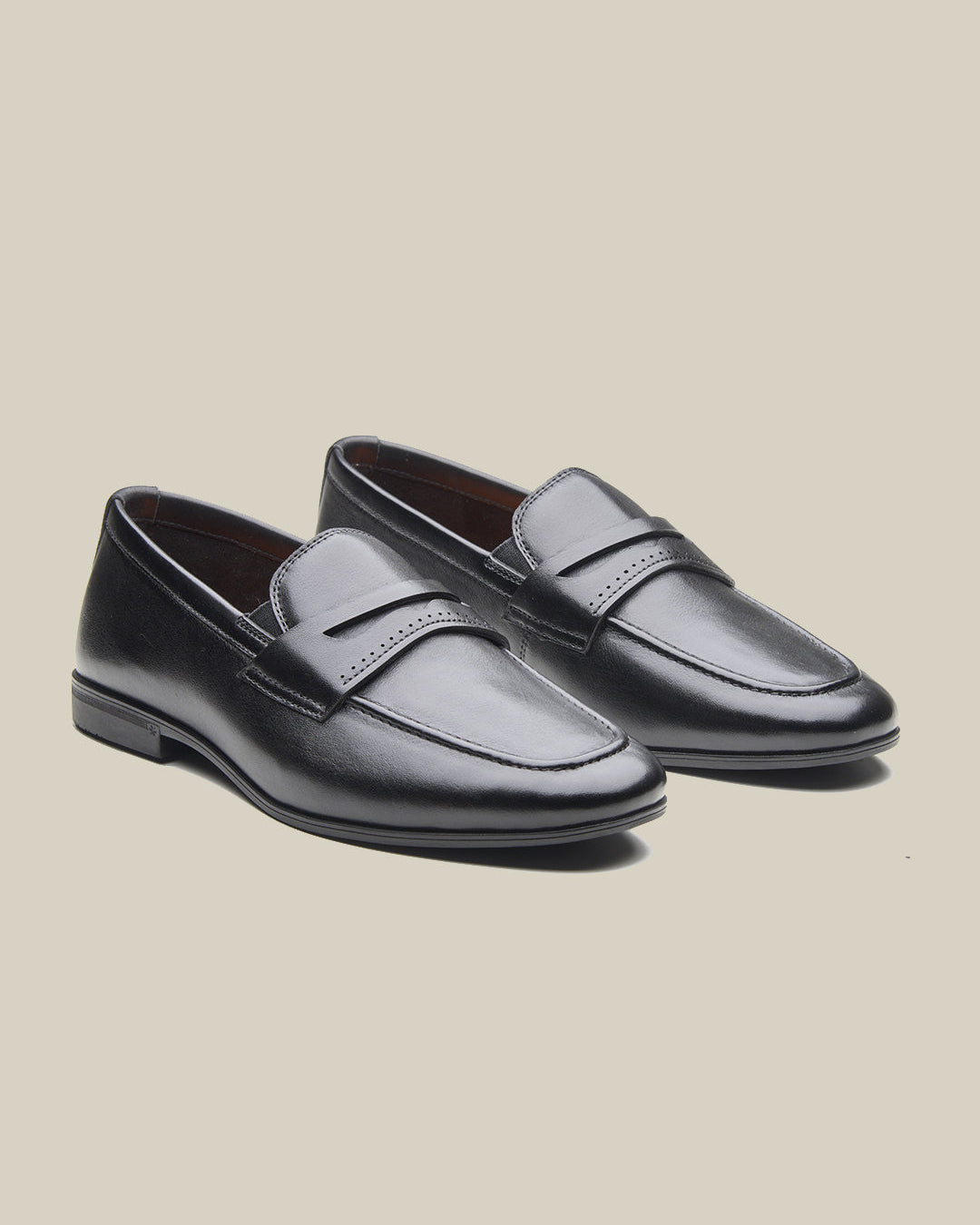 Filippo Leather Formal Slip-on Shoes Black