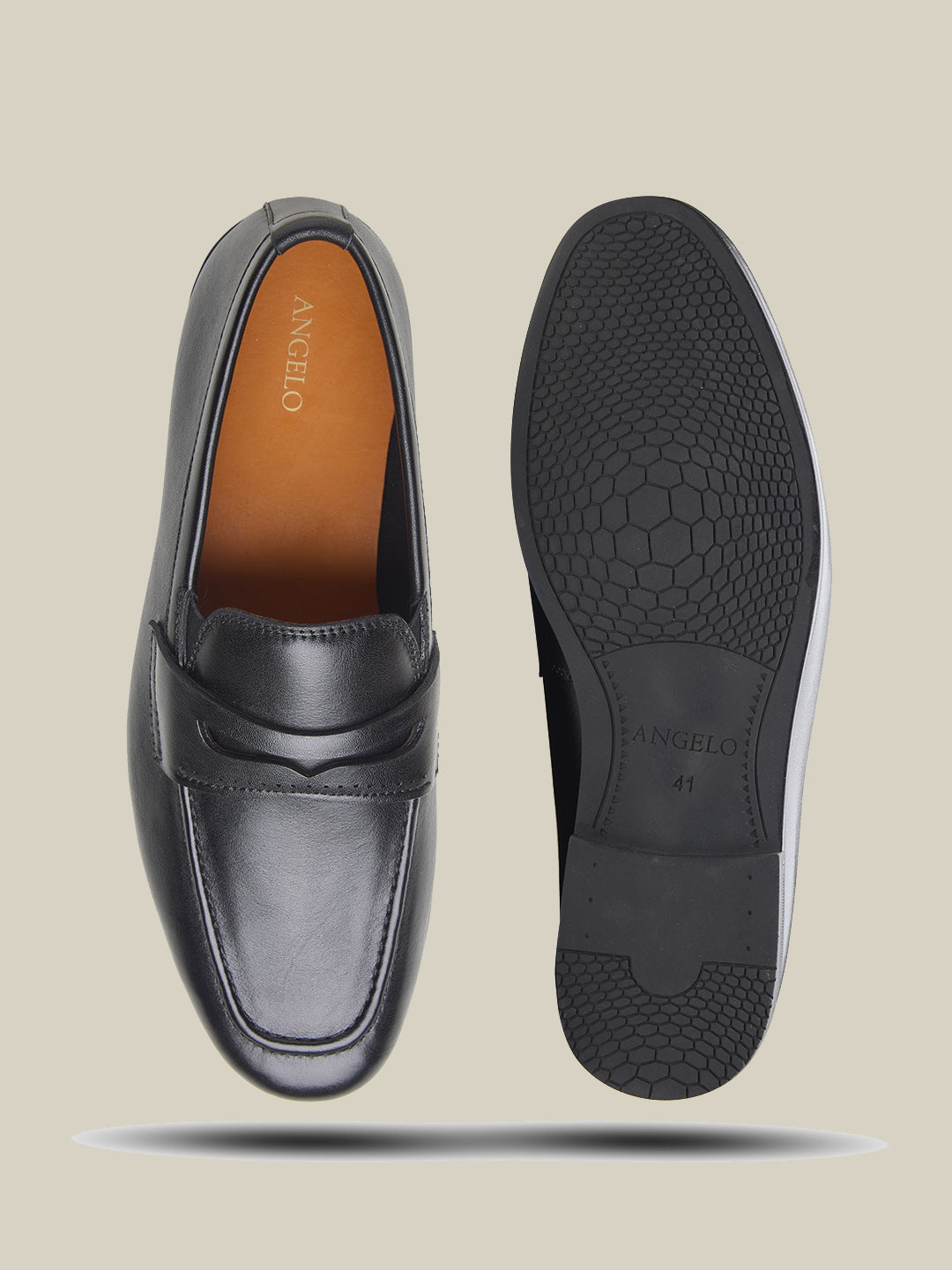 Filippo Leather Formal Slip-on Shoes Black