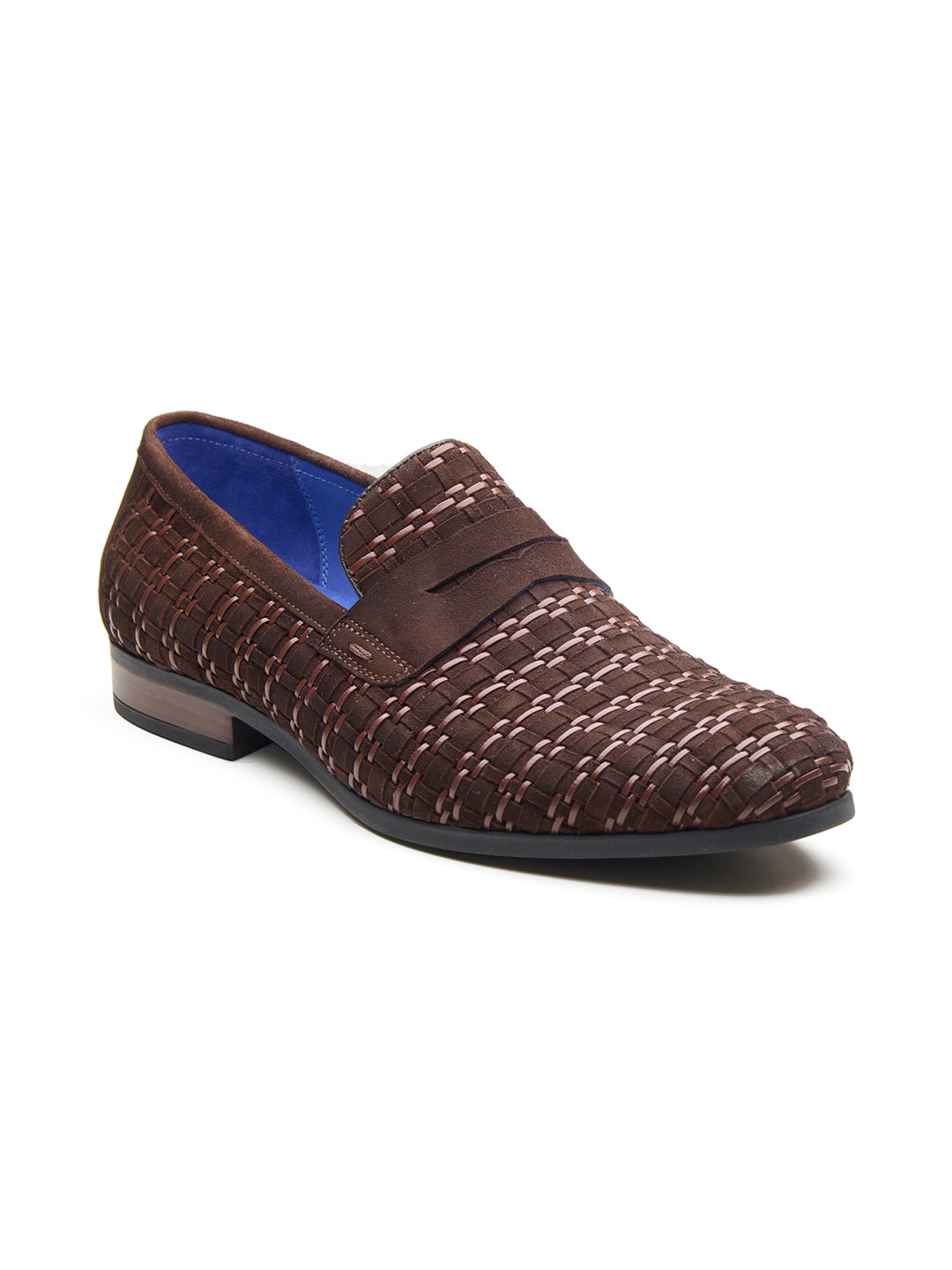 Kallisto Leather Ethnic Slip Ons Shoes Brown