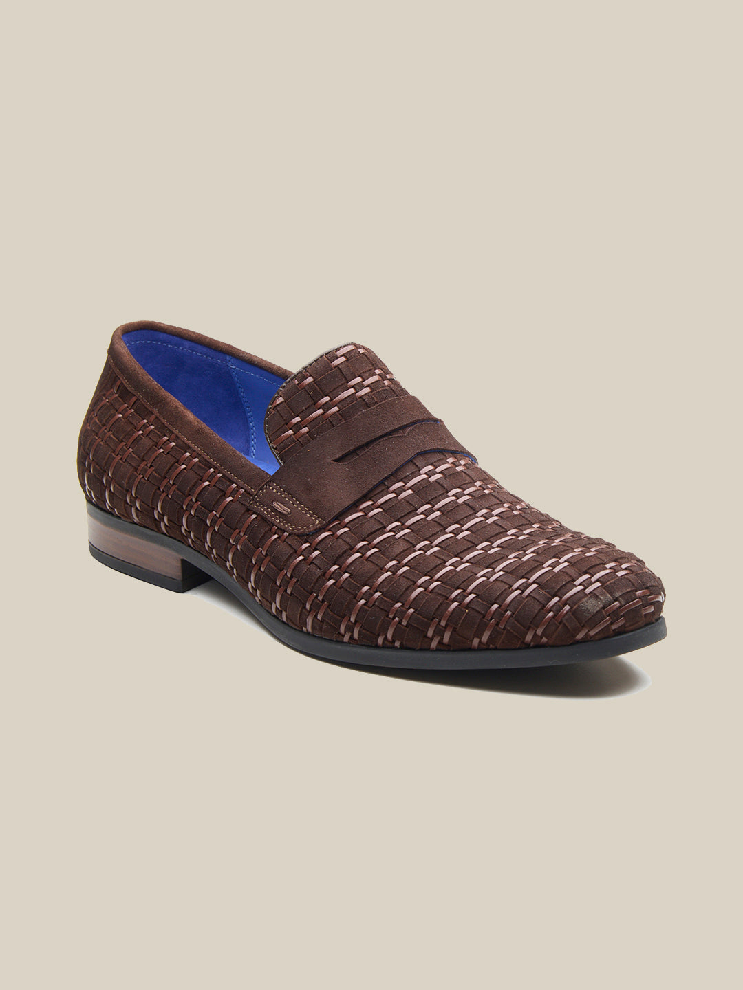 Kallisto Leather Ethnic Slip Ons Shoes Brown
