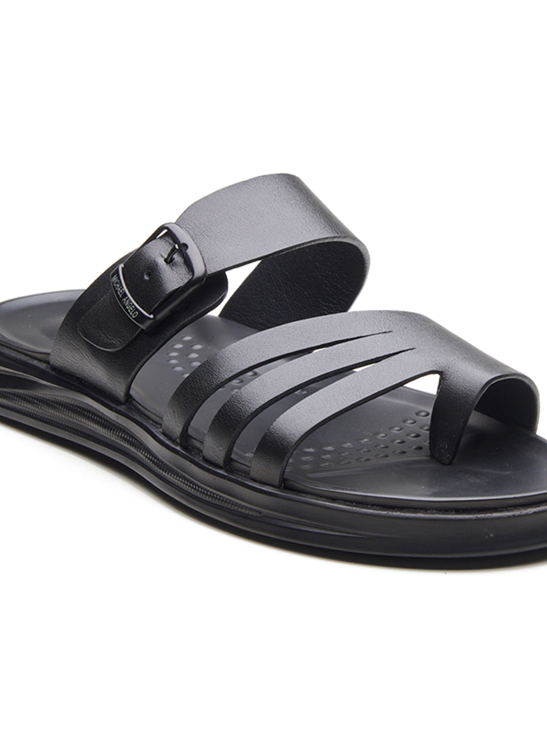 FRANZ Premium Leather Sandals For Men's black