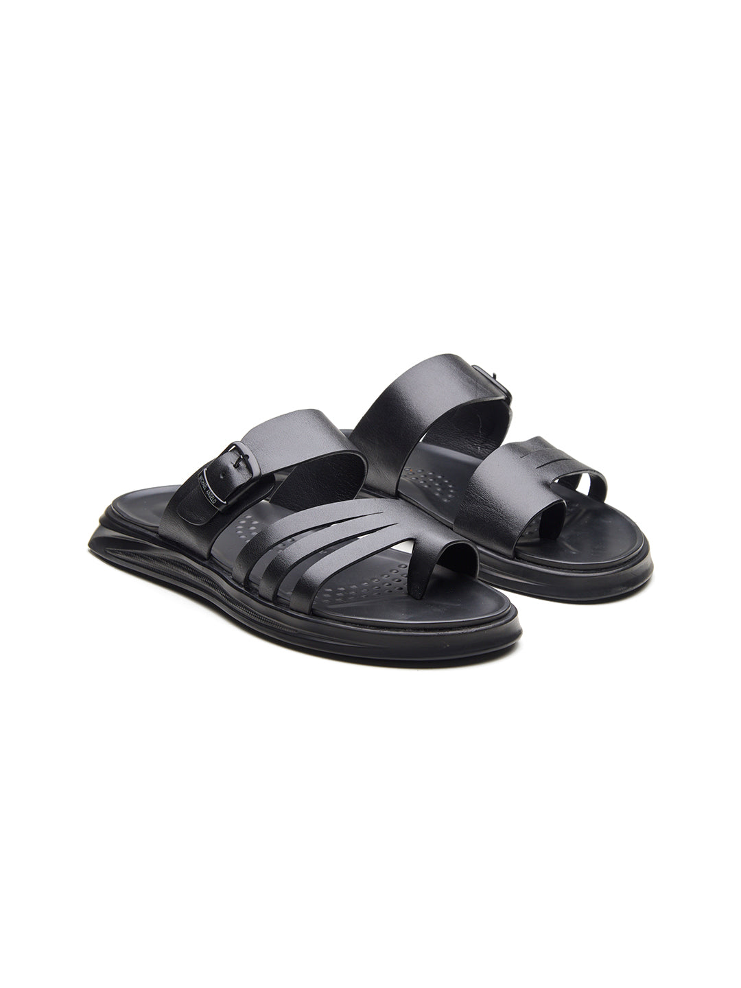 FRANZ Premium Leather Sandals For Men's black