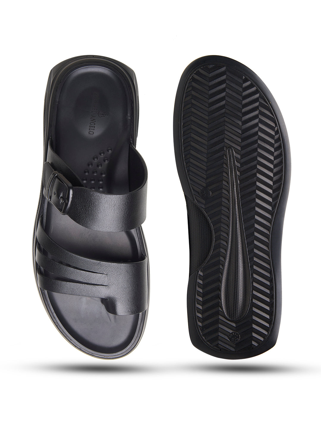 FRANZ Premium Leather Sandals For Men's black