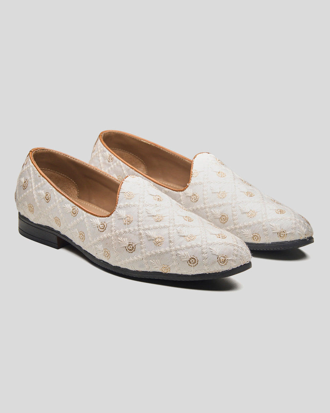 Ossola Ethnic Slip Ons White