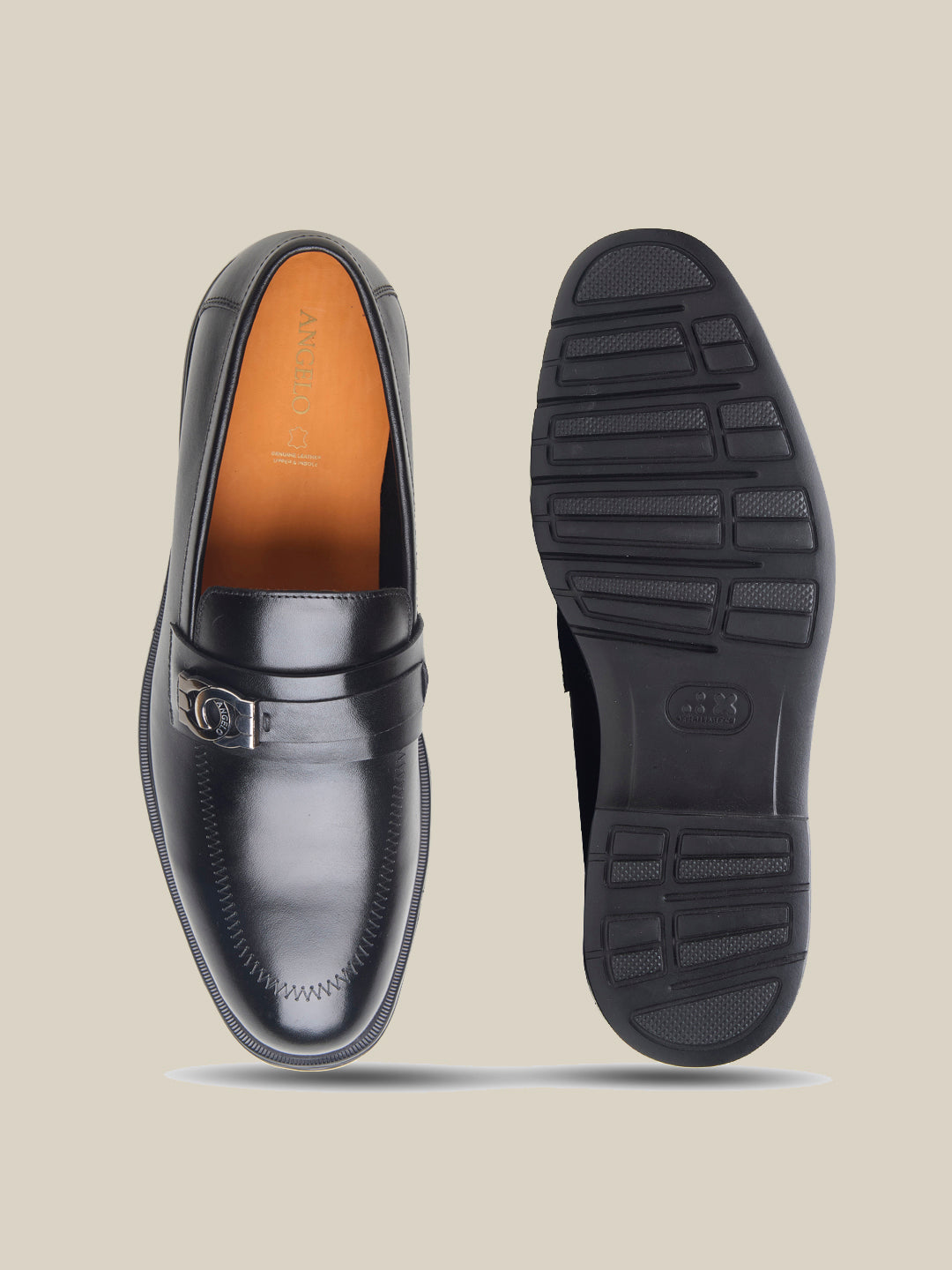 Howarth Leather Formal Slip On Shoes Black