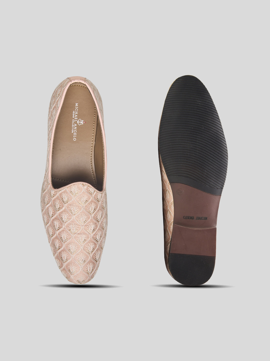 Oristano Ethnic Slip Ons Pink
