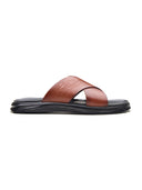 Michael Angelo FOLCO Men’s Premium Textured Leather Handcrafted Sandals