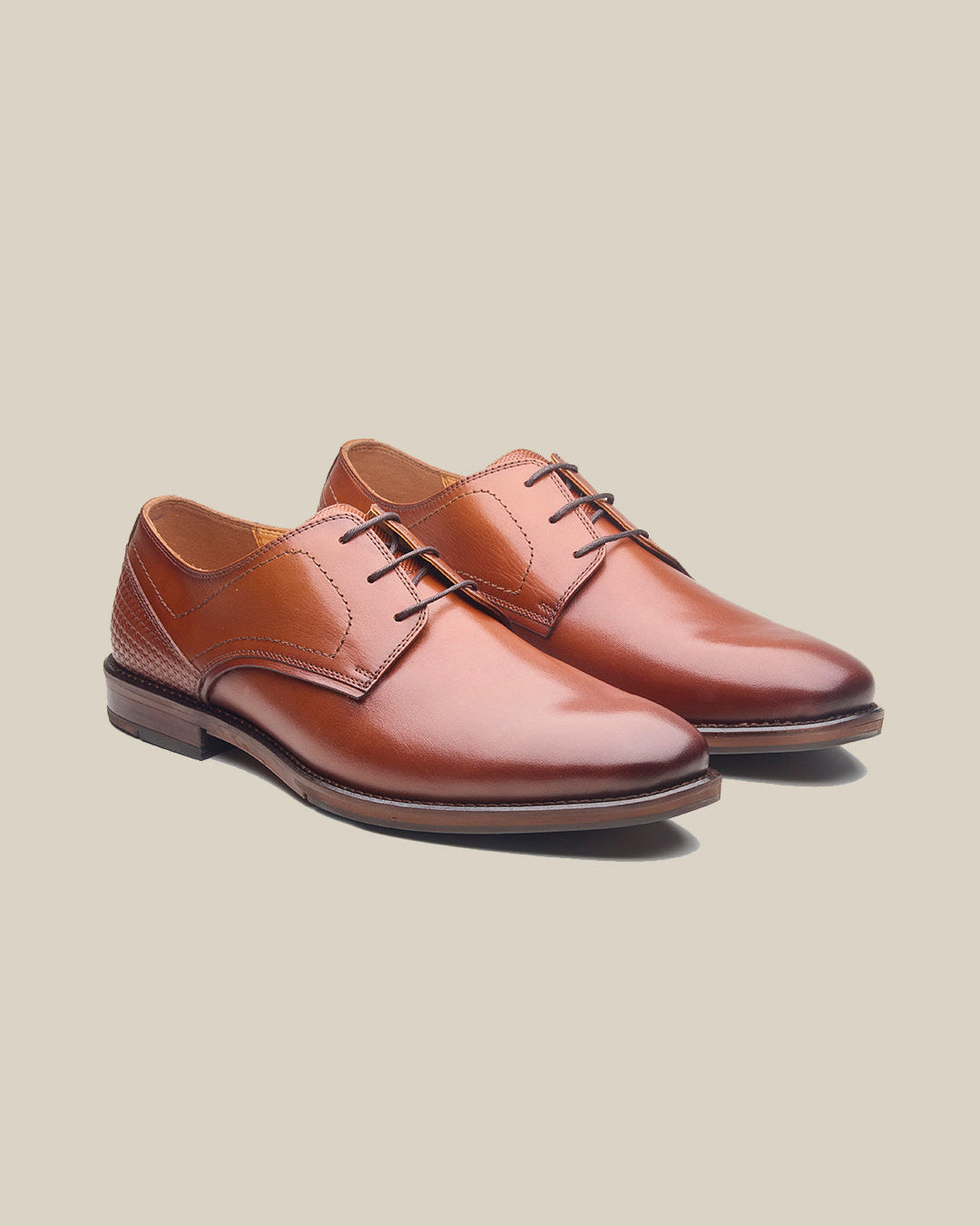 Plimmer Leather Derby Shoes Tan