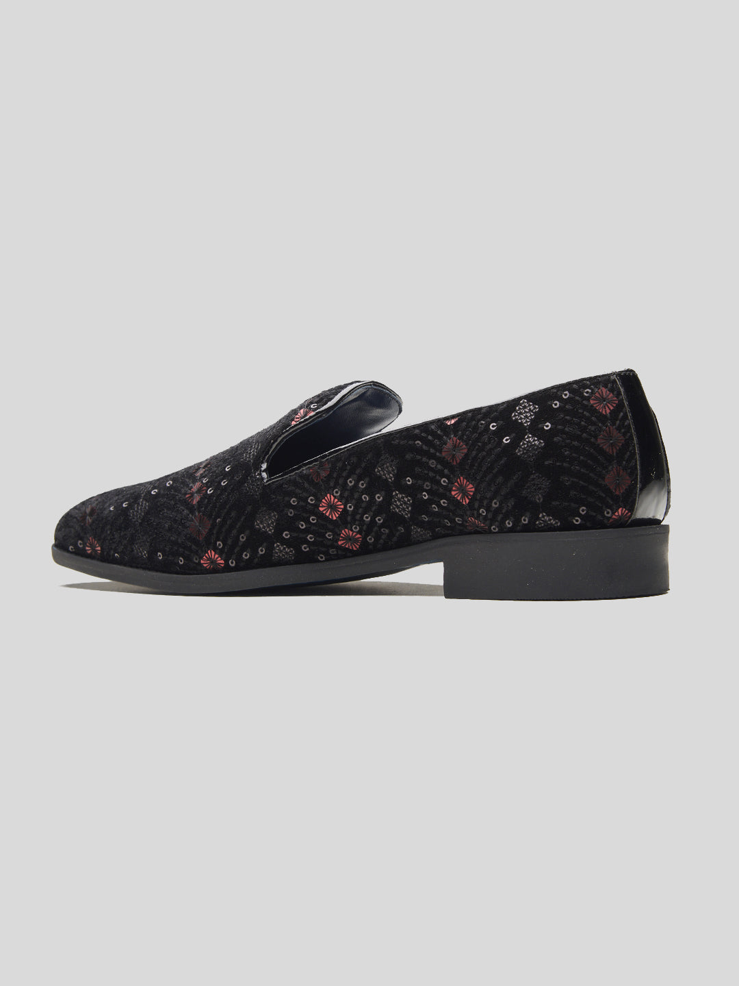 Pescara Ethnic Slip Ons Black