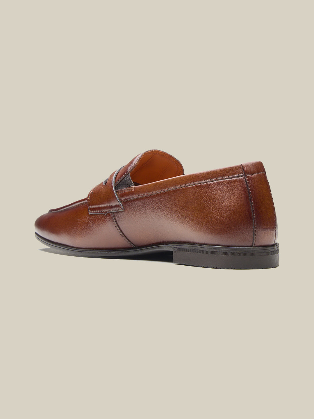 Filippo Leather Formal Slip-on Shoes Tan