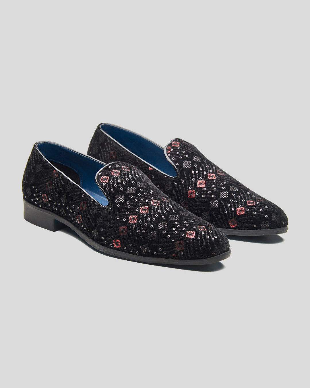 Pescara Ethnic Slip Ons Black