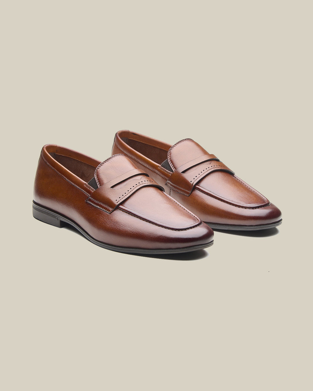 Filippo Leather Formal Slip-on Shoes Tan