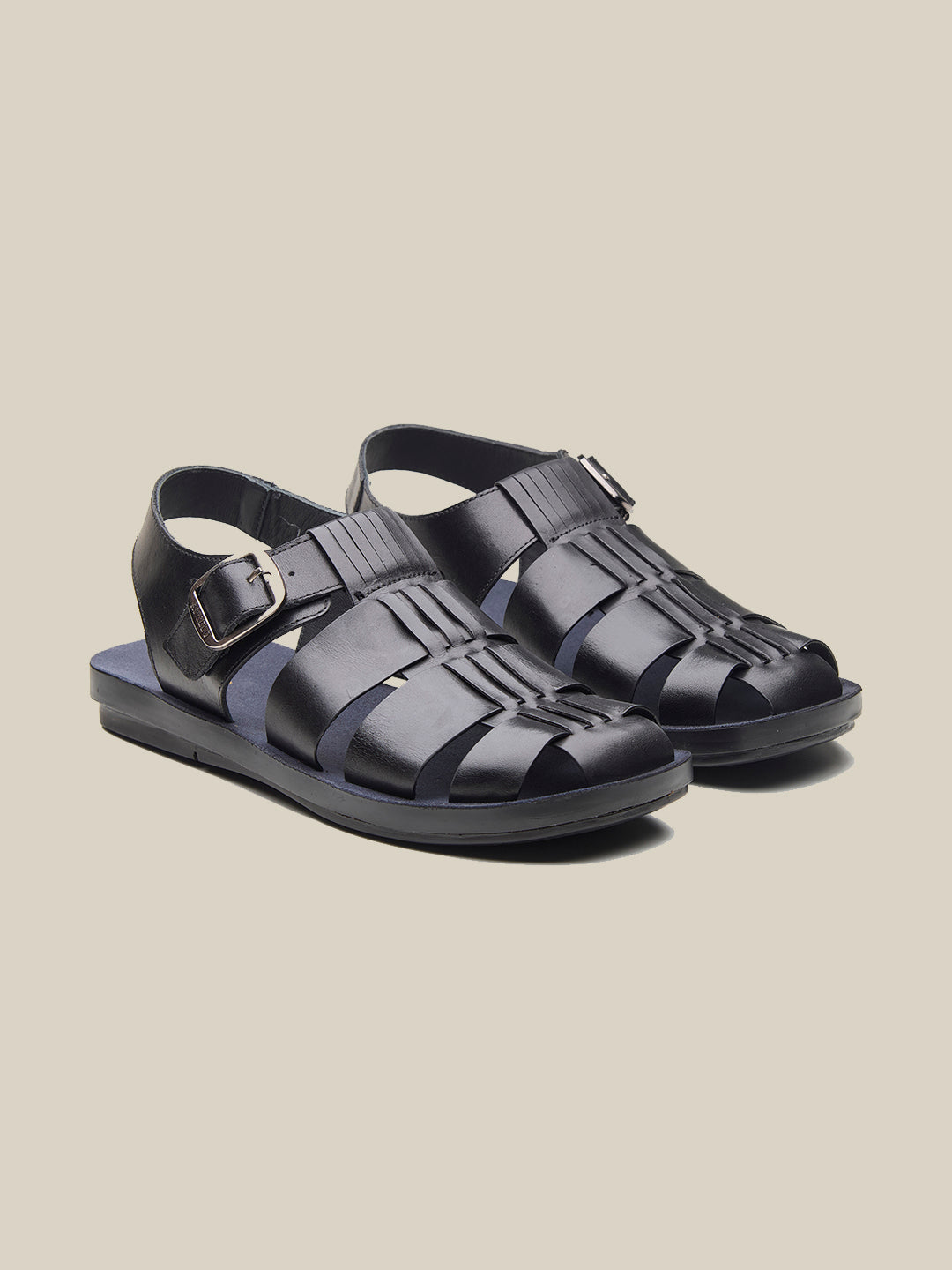 Davis Leather Sandals Black