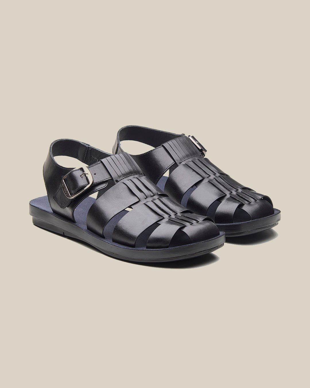 Davis Leather Sandals Black