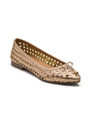Michael Angelo's Velours Ballerinas For Women (Rosegold)