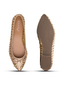 Michael Angelo's Velours Ballerinas For Women (Rosegold)