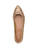 Michael Angelo's Velours Ballerinas For Women (Rosegold)