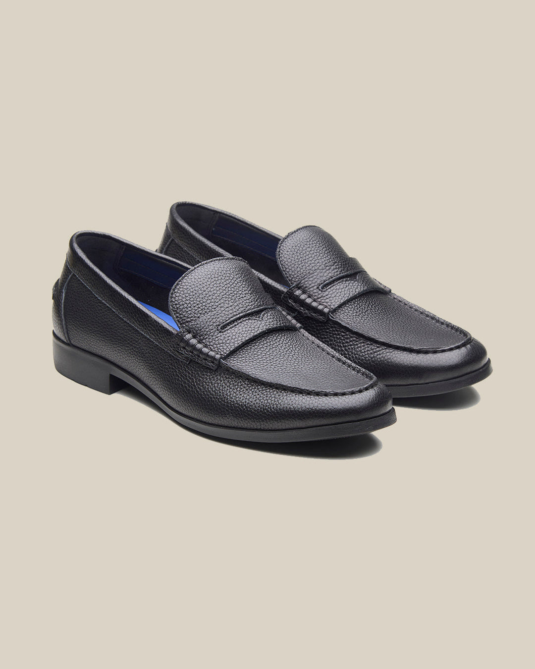 Hopkins Leather Comfort Slip-Ons Shoes Black
