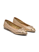 Michael Angelo's Velours Ballerinas For Women (Rosegold)