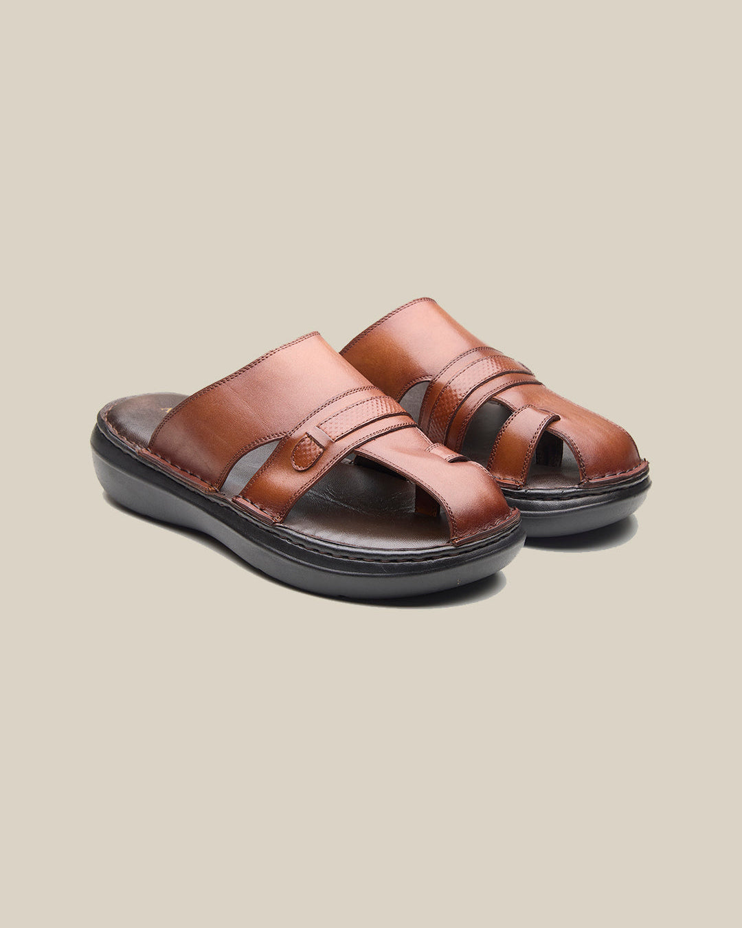 Blake Leather Slippers Tan