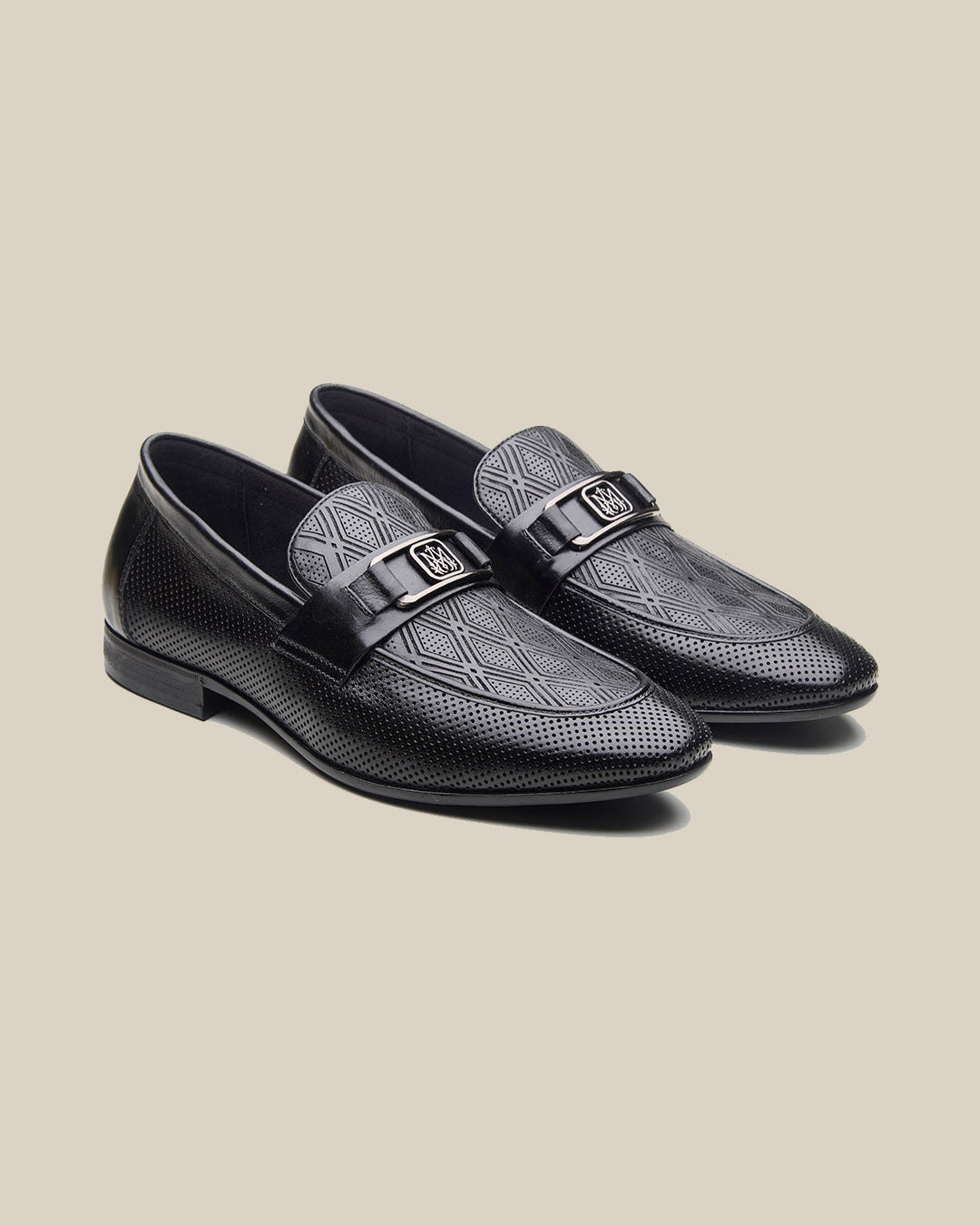 Bevege Leather Comfort Slip-Ons Shoes Black