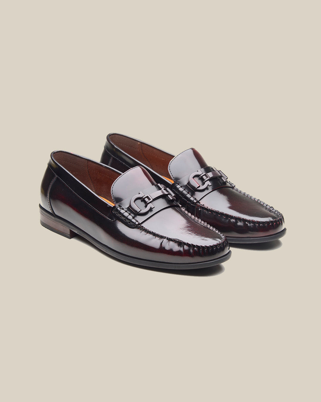 Milie Leather Loafers Cherry