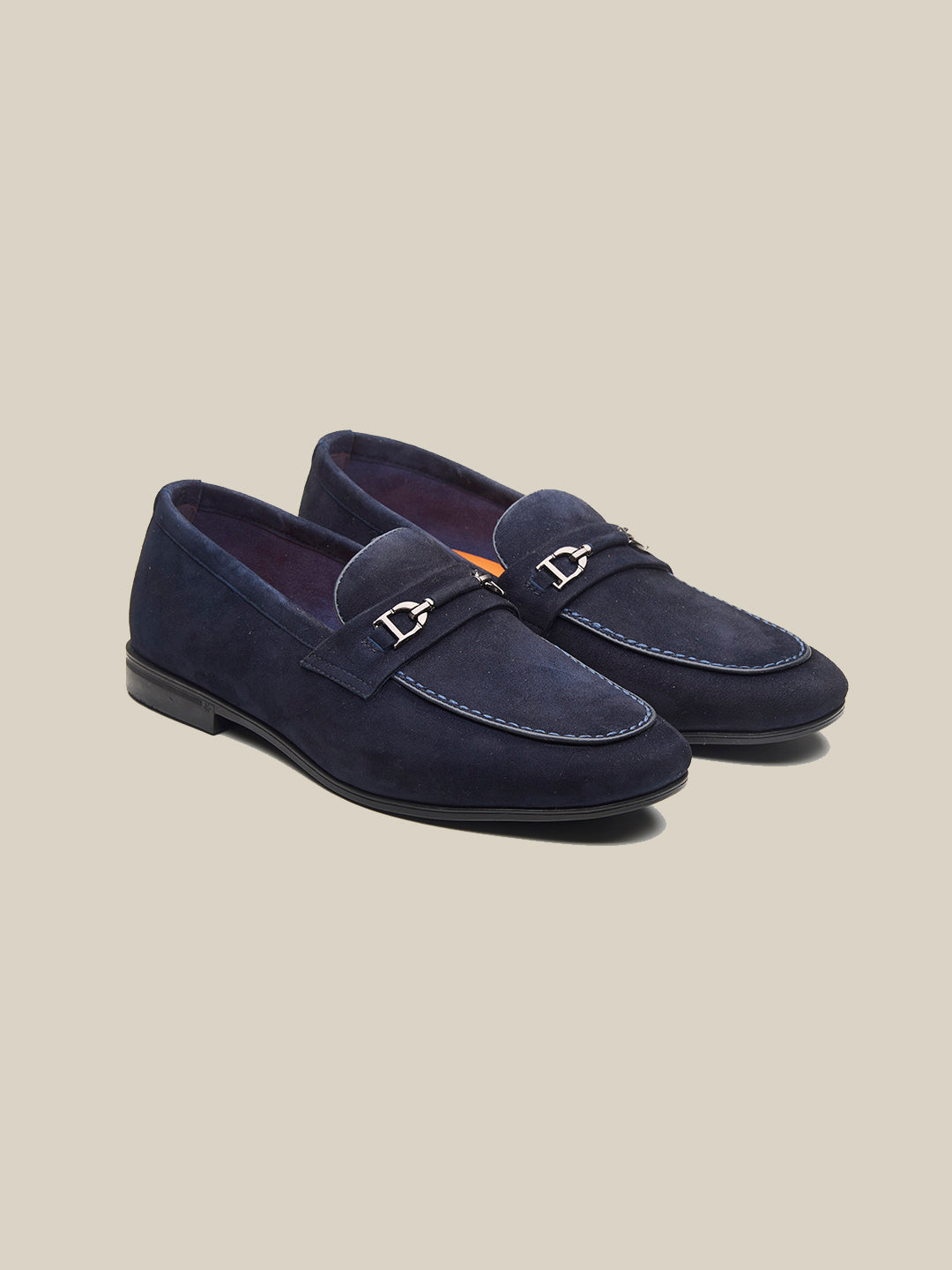 Nicholl Suede Leather Comfort Slip-Ons Shoes Navy
