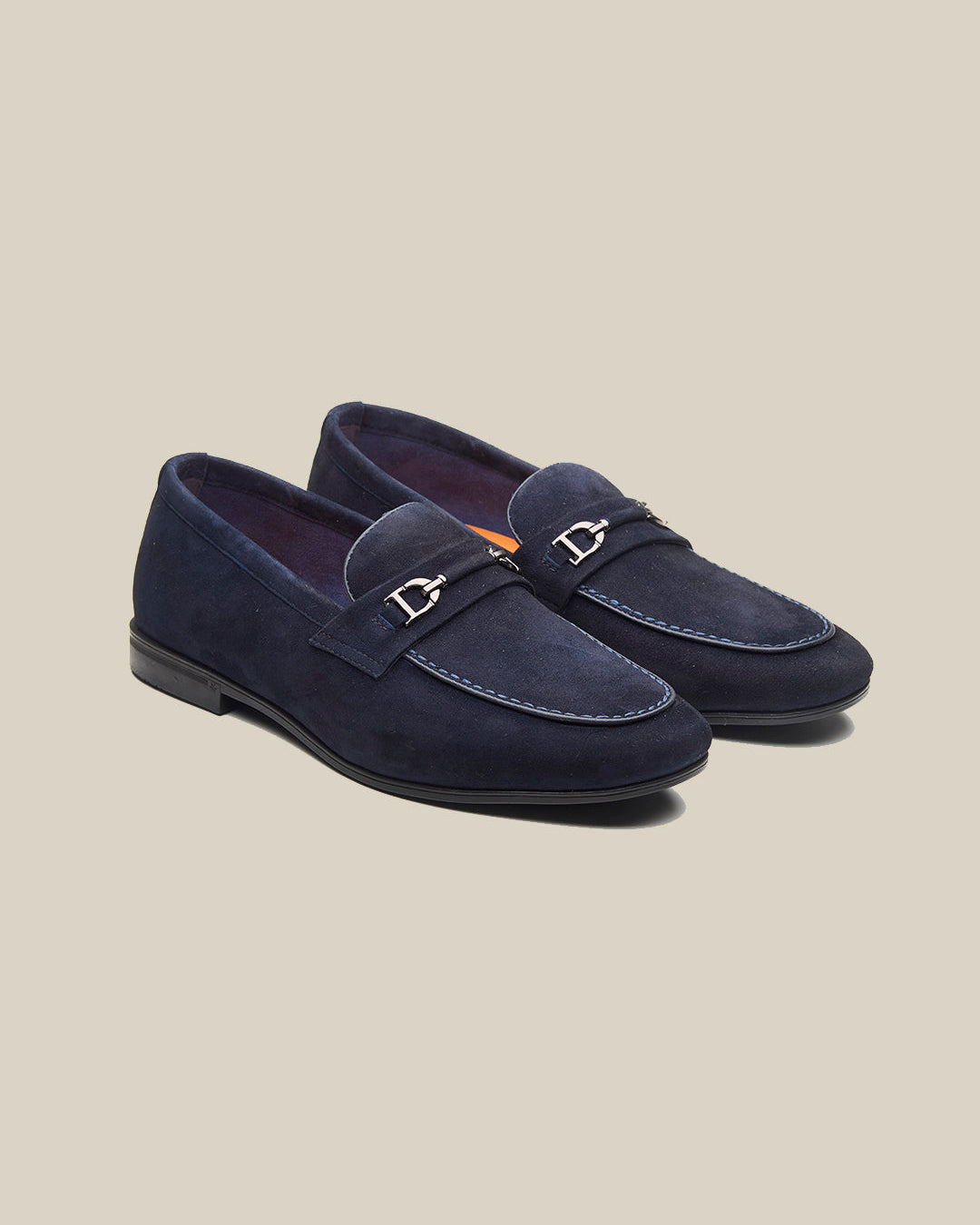 Nicholl Suede Leather Comfort Slip-Ons Shoes Navy