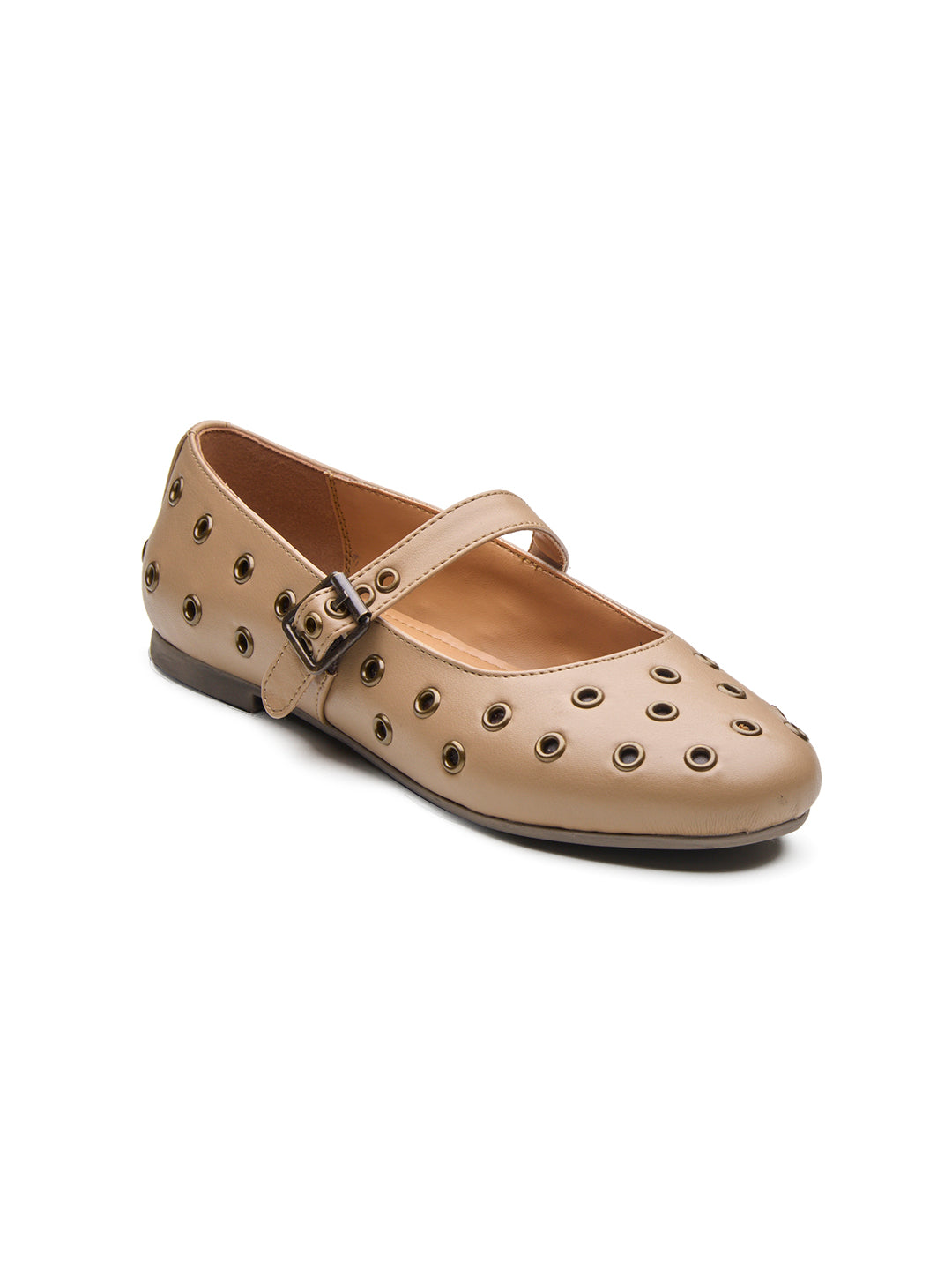 Rebello Mary Janes Taupe
