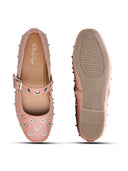 Michael Angelo's Feroce Mary Janes For Women (Peach)