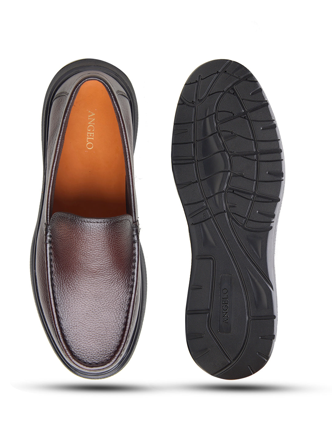 Ivano Leather Comfort Slip-on Shoe Brown